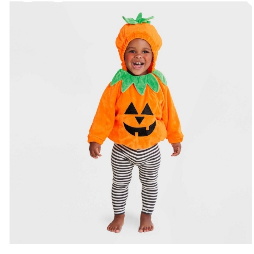 Cute Pumpkin Toddler Halloween Costume - Orange
